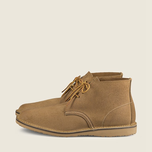 Red Wing Heritage Ayakkabı Erkek - Weekender - Chukka Muleskinner Deri - Haki - 74CIOJYEX